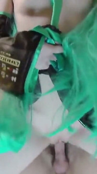 Miku Cosplayer Returns Remastered - Classic Miku Costume Sex Part 2 - 1