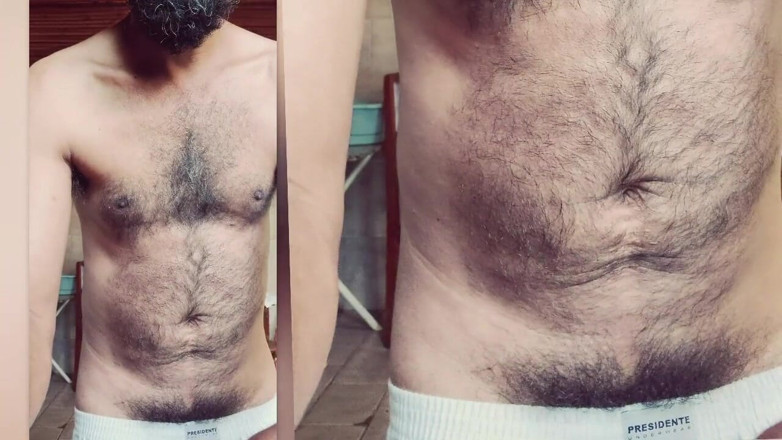 Stink HairyMale: White pijama, yellow of sperm