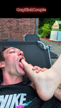 Footjob While Chillin' in the Garden