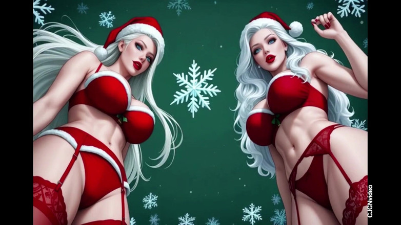 Hot girl dancing: Santa Claus Sexy Pose Sfw Versi (Ai Animation)