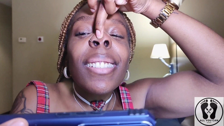 All You Can Fetish: Fetish Ebony Bug Nose Picking Nostrils Snots Lick Them