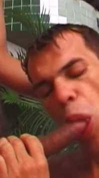 Muscular Hunks Share Steamy Bareback Pool Anal