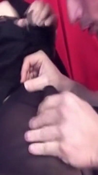Horny Trans Cougar in Sheer Stockings Gets Anal Pounded