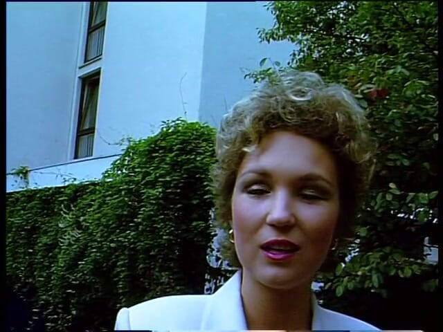 Lucky Cooch: Classy german females giving an outdoor interview