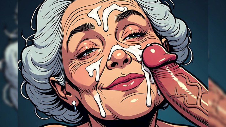 AI Porn: Vintage Cartoon Style Facials