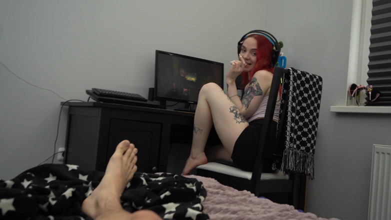 LoveHomePorn: Tattooed Redhead Takes a Studying Break to Fuck