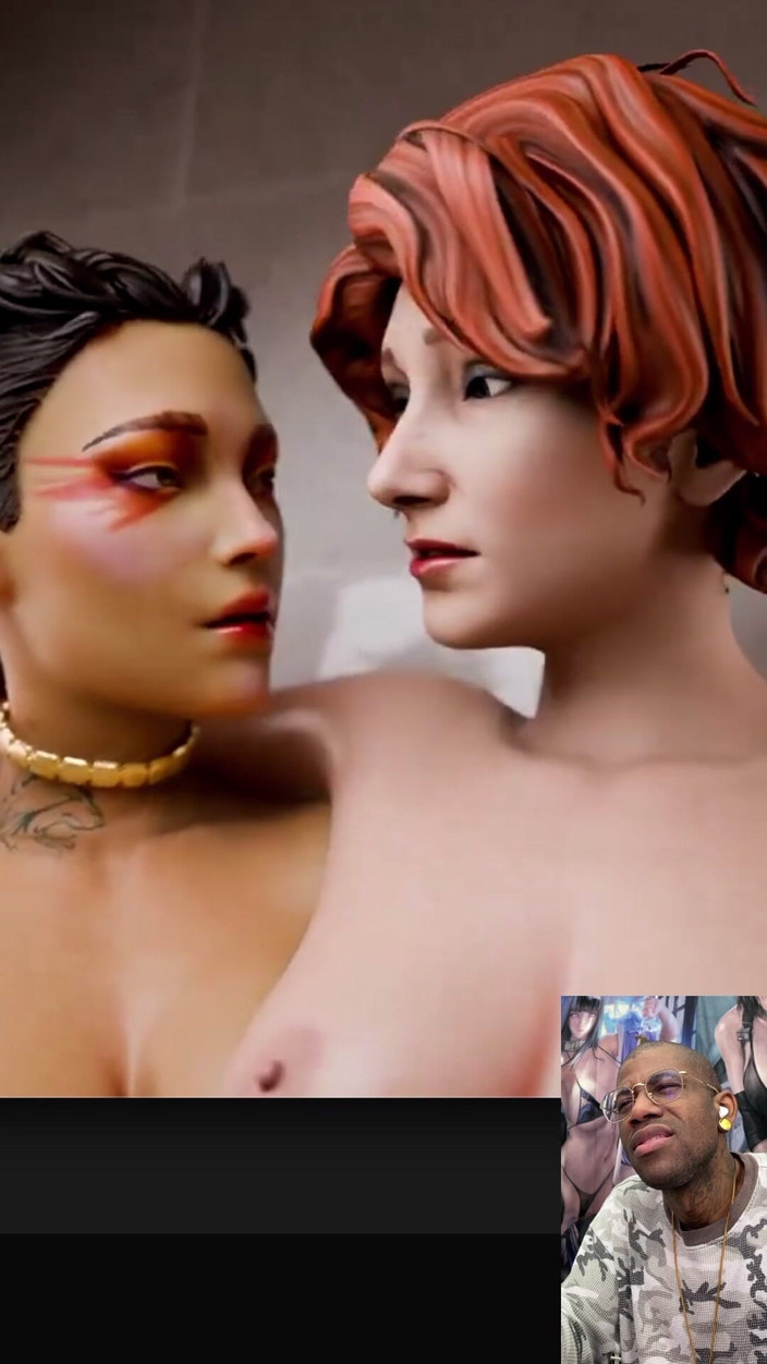 Good news media: Lesbian apex legends lagi asik ngusap memek sempit botaknya