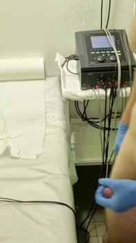 First Time Electro on Penis Stimulation and Masturbation with Cum in End