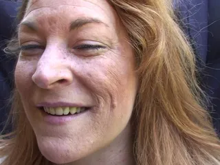 Mature Watcher Sucking a Black Cock in a Park
