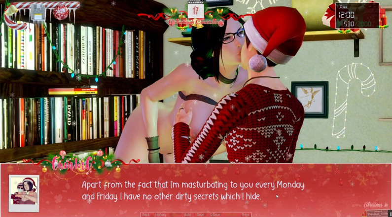 Cumming Gaming: Unlimited Christmas [Xmas Hentai porn play], ep.7. Fingering her teacher tight...