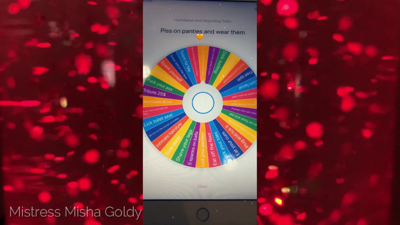 Goddess Misha Goldy: Запис сеансу додатка! Крутити колесо - отримати завдання з приниження!