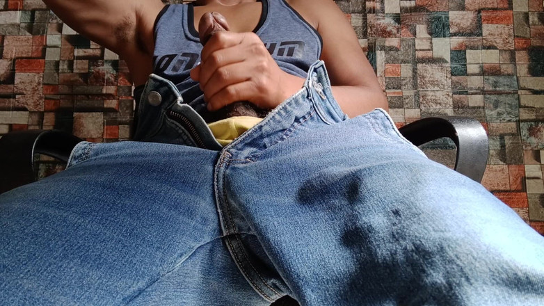 Hornyboy2058: Solo man kreunt hard tijdens het strelen - volledige pleziersessie
