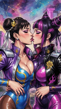 Hot Juri and Chun Li (ai)