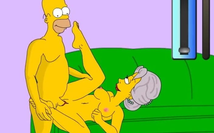 Miss Kitty 2K: Счастливый шанс Гомера - секс в видео от первого лица, мультфильм P70 от Misskitty2k