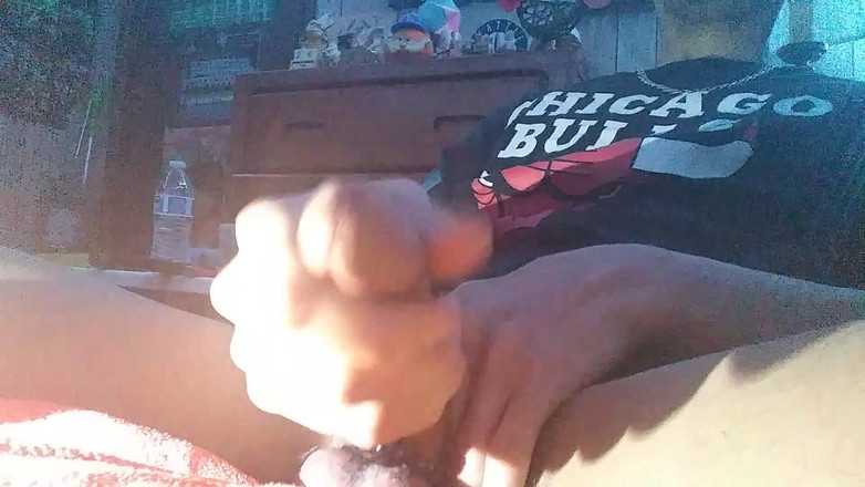 KingSpade: 投げ縄で捕まったペニスをしごきながら、精液の滝まで揉みながら睾丸を握りしめている