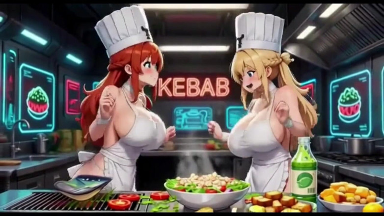Hot girl dancing: Komik aşçı videosu, ai animasyon