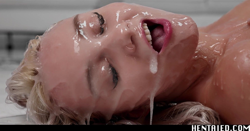 Hentaied: Real life hentai - Marylin Sugar extreme masturbation with full bukkake