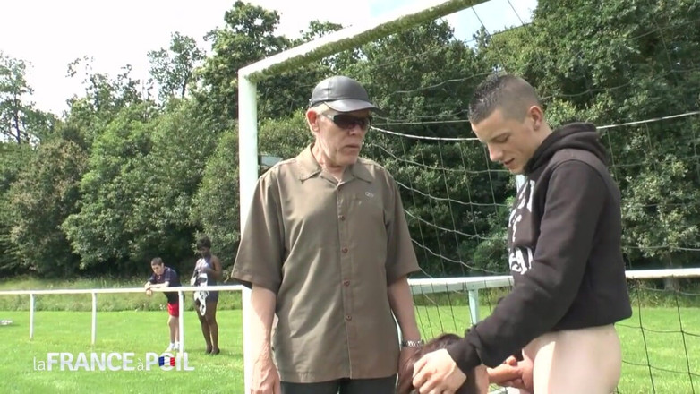 Rue Chaude: Soccer fan whore fucks stepfather and stepson
