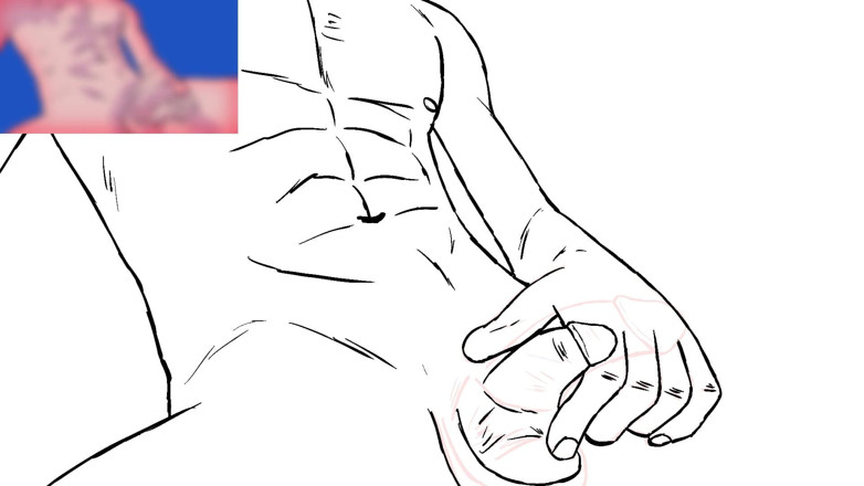 Gay violet rain: Dick and Muscle Growth Animation Timelapse 2