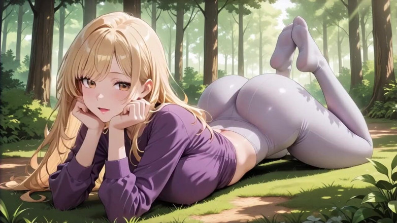 Tay Swift X: Purple Lingerie Brunette Forest Doggy - Overflow After She Smiled?