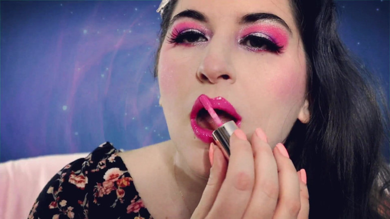 goddessjoules: Růžová rtěnka na plexiglass Asmr
