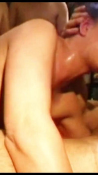 Gangbang party with horny skinny teen and cumshot shower