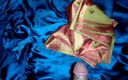 Satin and silky: Satin Silk Handjob Porn - Handjob with Maroon Shaded Satin Saree...