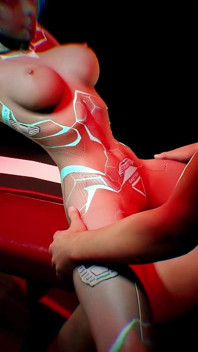 BDSM 섹스 쇼 챌린지의 블루 섹스 로봇