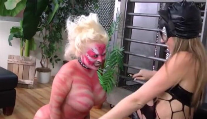Lesbian Illusion: Lesbian big boobs cat girls pussy licking