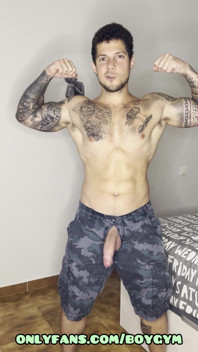 Sexy Militar My Big Cock Cums with No Touch