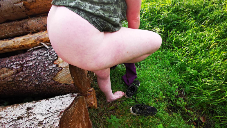 Bouncy Tits Action: Get Naked on the Woodpile and Let Me Slap Your...