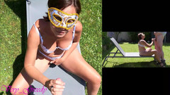 Les Gourmands: Bonita milf em lingerie branca sexy é fodida de quatro ao...