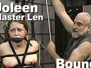 Picticon bondage and fetish: Joleen &amp; meester Len gebonden met zweep geklemde tranen