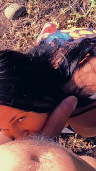 Ibu tiri ngentot di luar ruangan, penggemar solo gerak lambat, sepong kontol pov