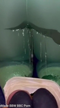 Bent Over Pissing My Self in Nylon Leggings