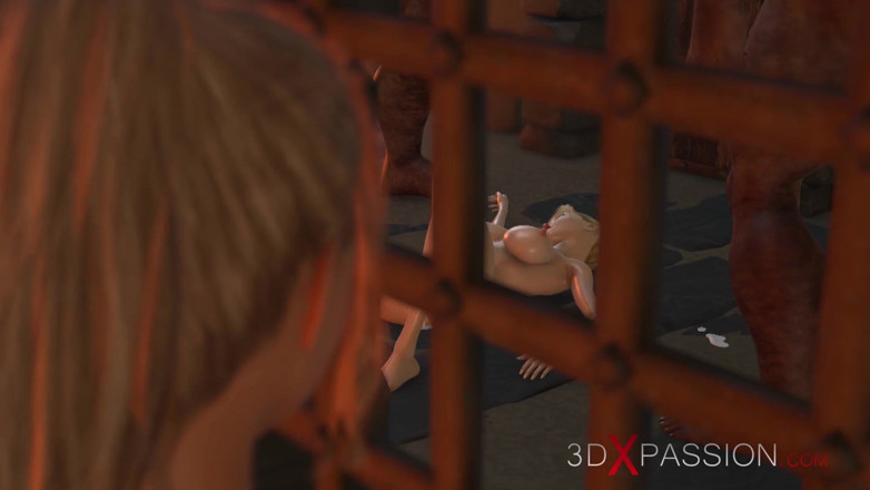3dxpassion: Sweet teenage girl gets fucked hard by orcs in the...