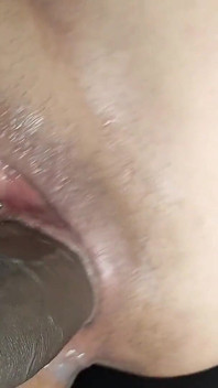 Squirting on his big cock and anal fuck