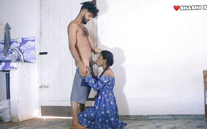 Shashi X: Sexy nevlastní sestra ball saje úžasné stříkání, když sdílíme ložnici