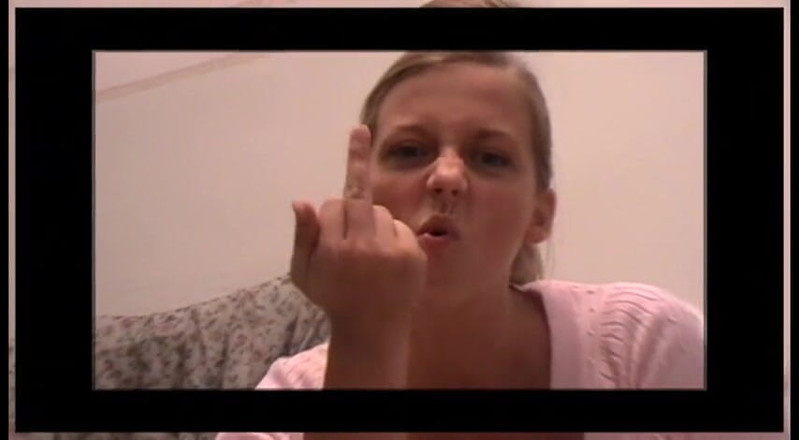 Femdom Austria: Stockinged beauty talking dirty in homemade video