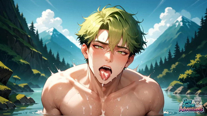 Gay Anime Adventures: Green-haired Muscle Lover's Mountain Wet Fantasy - Gay XXX Porn! Get...