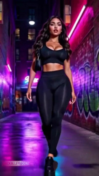 Friday Nightbeautiful Curvy Latina Model Walks