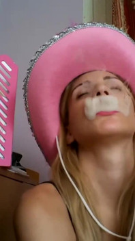 Pink Pantyhose Blonde Smoking