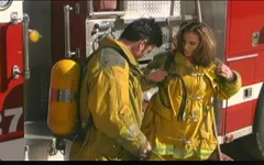 Slutty Brunette Eager to Thank Local Fireman with Hardcore Fuck on Truck