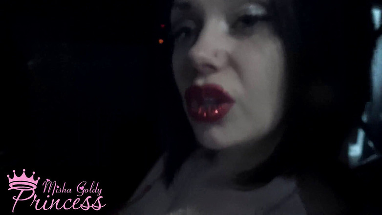 Goddess Misha Goldy: Màu đỏ lấp lánh trên đôi môi lớn của tôi JOI