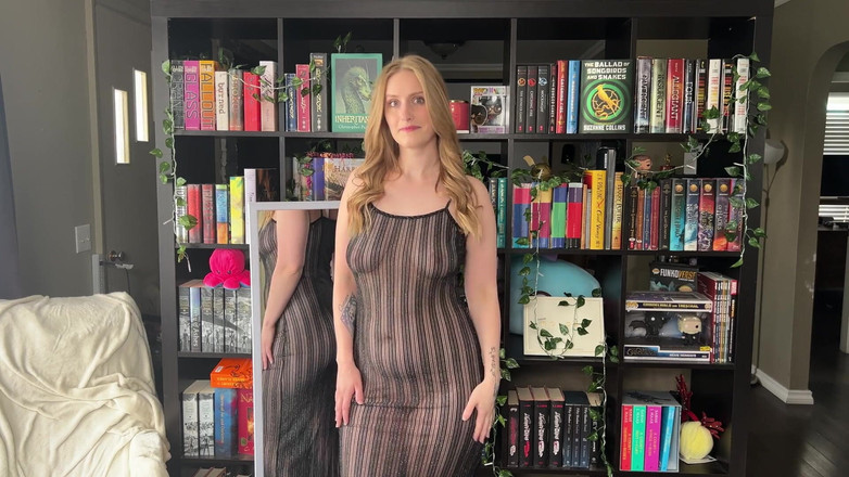 Nerdy Nympho: 透明的黑白连衣裙试穿
