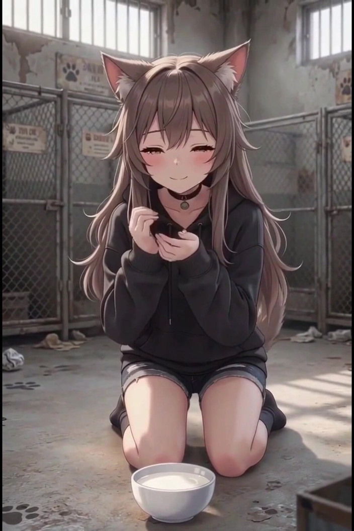 Wertstofsamler: Anime Cat Girl no Shelter é a última que quer ser pega