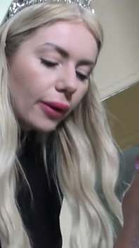 French Princess Slapping & Spitting Mirror Humiliation!