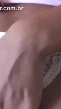 Hot brunette masturbating in brazilian amateur video