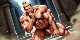 Erotic Man: Homens brancos bronzeados gozando no conjunto de imagem