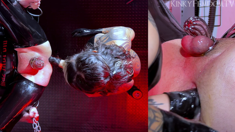 KinkyFemdomTV: Fisting dubur berganda mata burung dengan puan Yazmin Maz Morbid